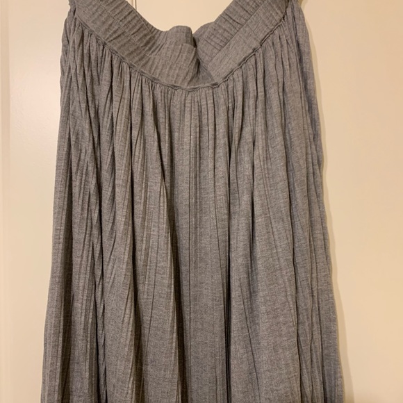 Hazel Gray Pleated Maxi Skirt - Picture 2 of 3